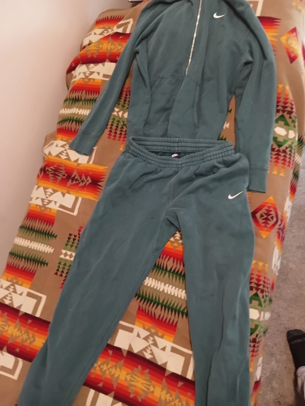 Nike Teal Green Zip Hoodie and Joggers Set